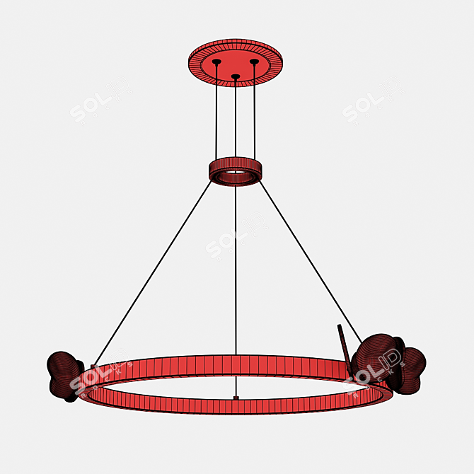 Modern Butterfly Suspension Light 3D model image 2