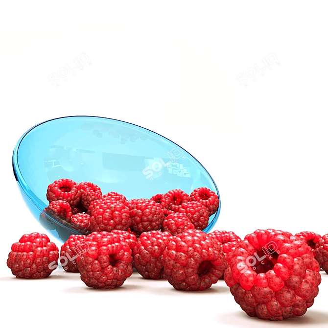 3D Raspberry Model with Textures 3D model image 6