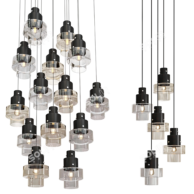 Industrial GASK Pendant Lamps 3D model image 1