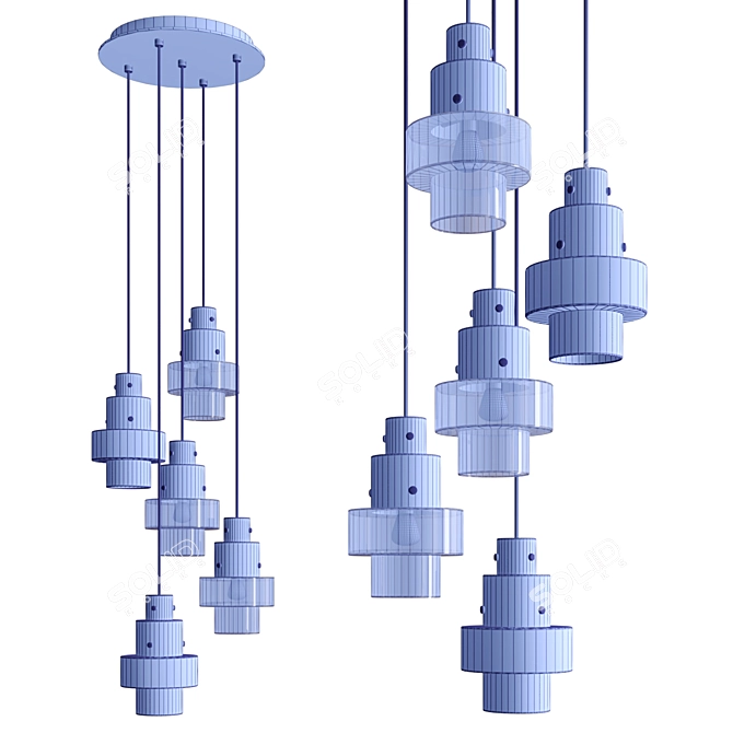 Industrial GASK Pendant Lamps 3D model image 4