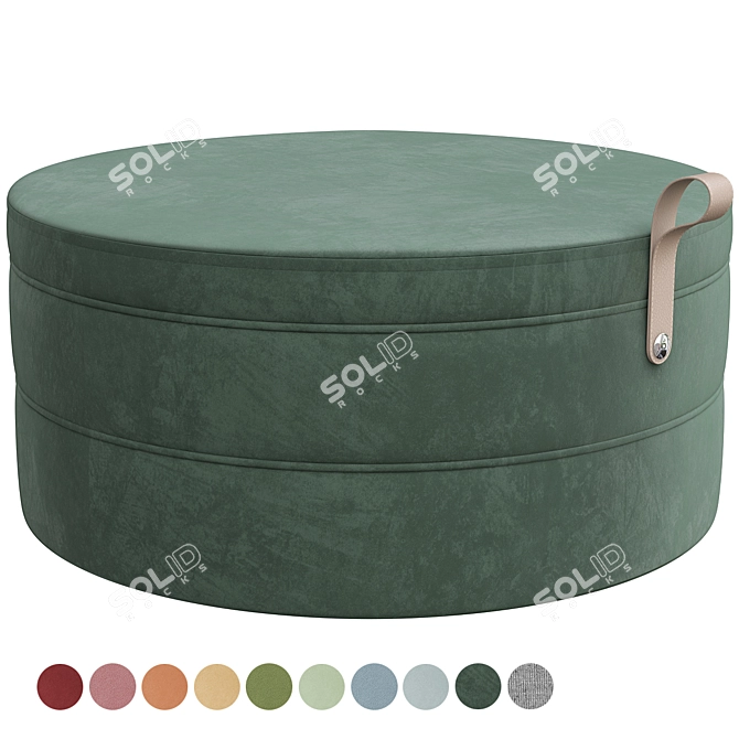 Bolia Garb Large Pouf 3D model image 3