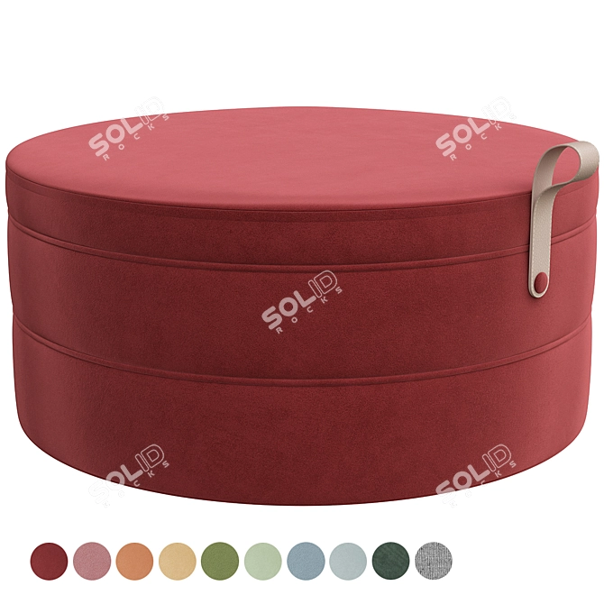 Bolia Garb Large Pouf 3D model image 4