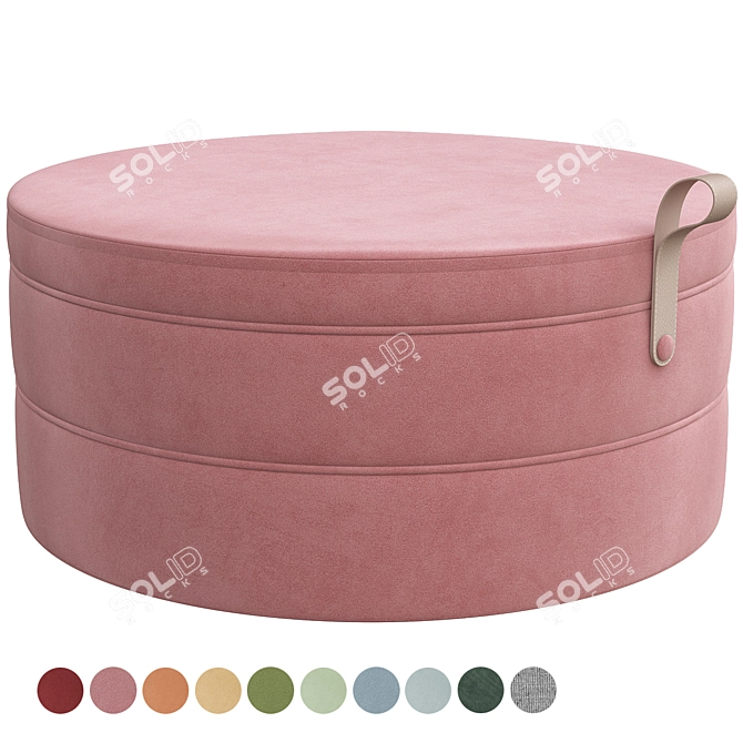 Bolia Garb Large Pouf 3D model image 5