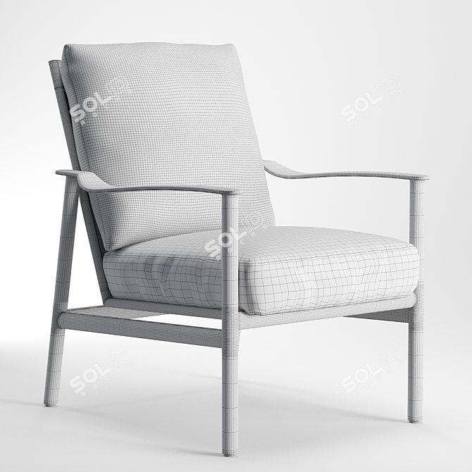 Elegant CASTELLE Barbados Chair 3D model image 3