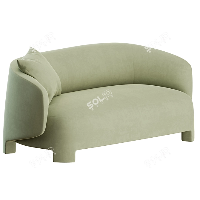 Contemporary Taru 2-Seater Sofa: Ligne Roset Elegance 3D model image 1
