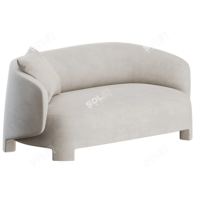 Contemporary Taru 2-Seater Sofa: Ligne Roset Elegance 3D model image 2