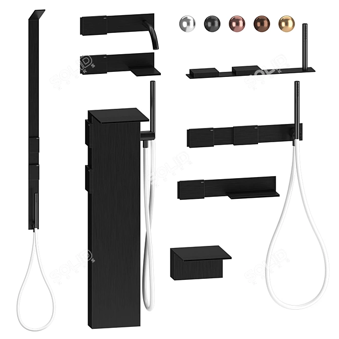 Cea Regolo Bathroom Faucet Set 3D model image 8