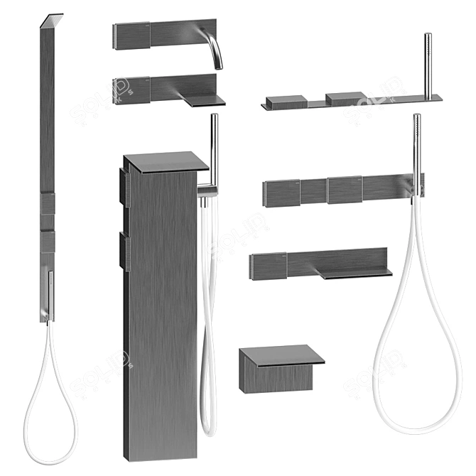 Cea Regolo Bathroom Faucet Set 3D model image 9