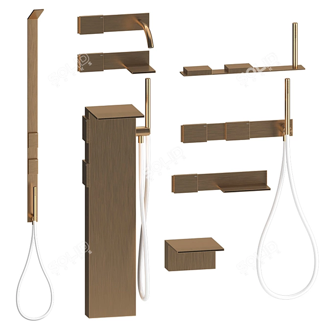 Cea Regolo Bathroom Faucet Set 3D model image 10