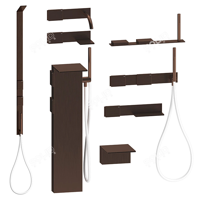 Cea Regolo Bathroom Faucet Set 3D model image 12