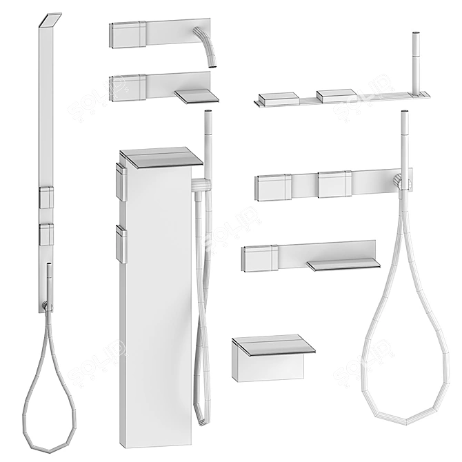 Cea Regolo Bathroom Faucet Set 3D model image 7