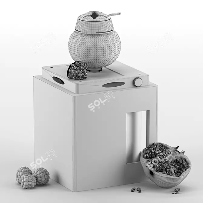 Hoob Atom Hookah: Sleek and Stylish 3D model image 2