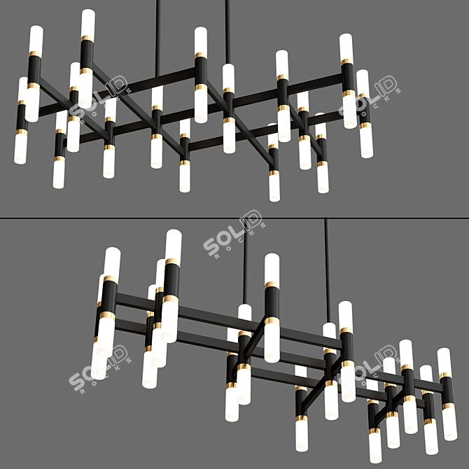 Elegant Draven Chandeliers - Illuminate Your Space 3D model image 2