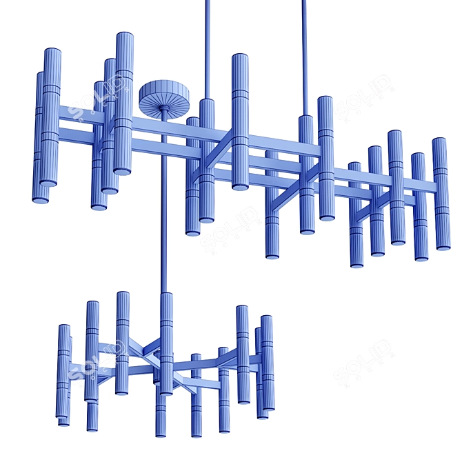 Elegant Draven Chandeliers - Illuminate Your Space 3D model image 4