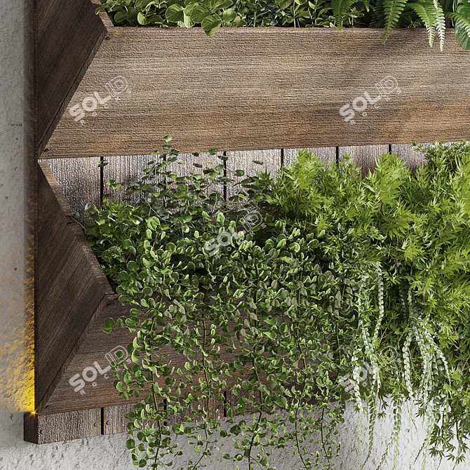 Wood Vase Plant Shelf - Indoor/Outdoor Collection 3D model image 5