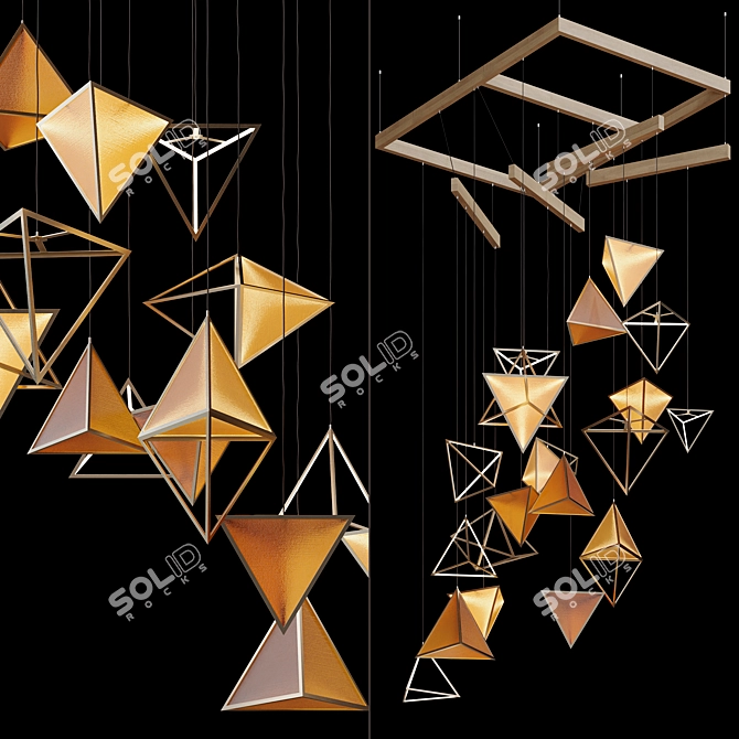 Texas Health Resource Chandelier 3D model image 1