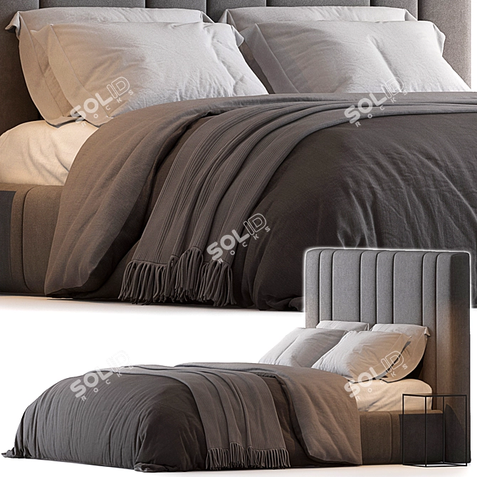 Modern Italian Design: 5050 Italo Bed 3D model image 1