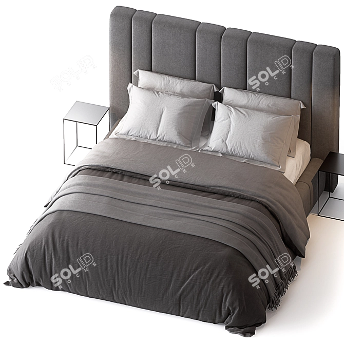 Modern Italian Design: 5050 Italo Bed 3D model image 2