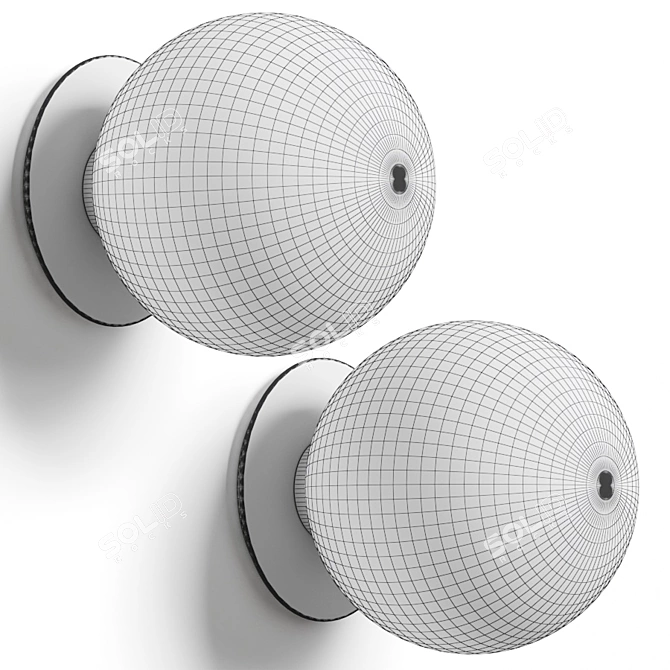 Sleek Bulb Wall Lamp 3D model image 2