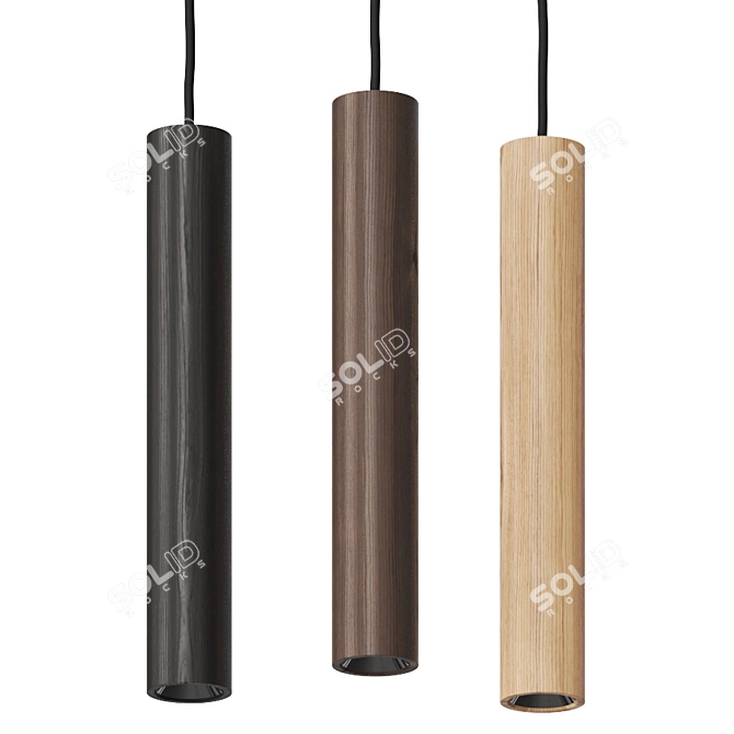 UMAGE Chimes Pendant Cluster - Elegant Lighting Solution 3D model image 1