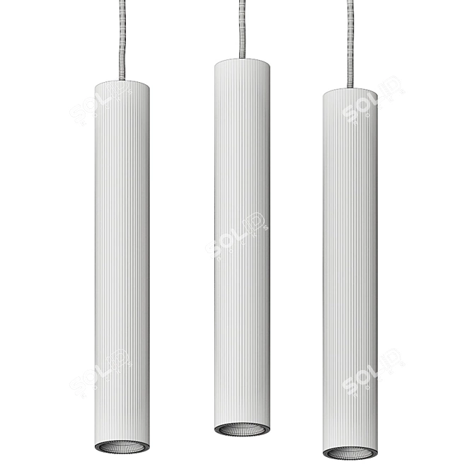 UMAGE Chimes Pendant Cluster - Elegant Lighting Solution 3D model image 2