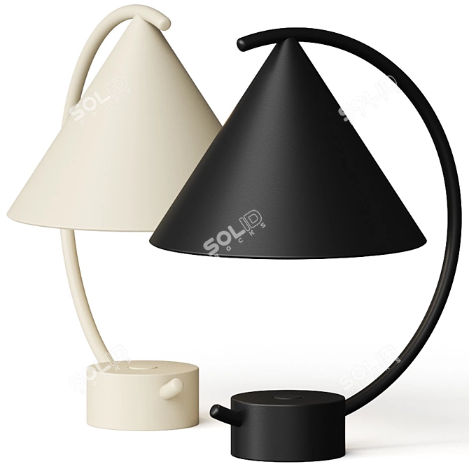 Modern Nordic Meridian Table Lamp 3D model image 1