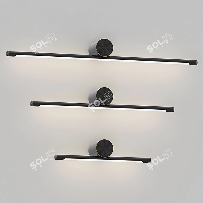 Minimalist LED Wall Light 3D model image 2