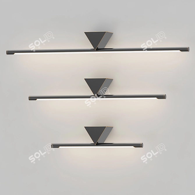 Minimalist LED Wall Light 3D model image 3