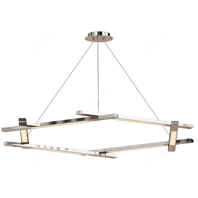 Modern Metric Chandelier 3D model image 2