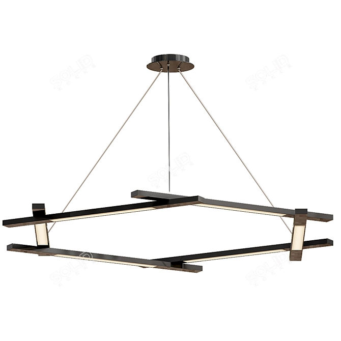 Modern Metric Chandelier 3D model image 3