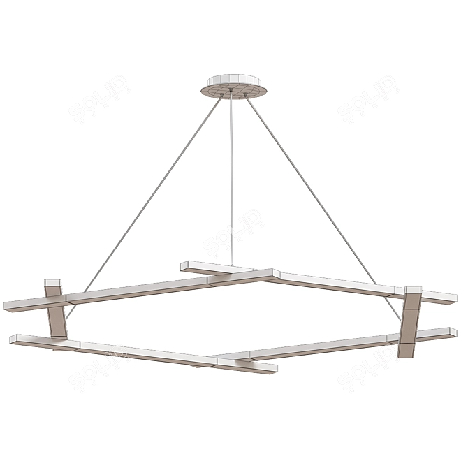 Modern Metric Chandelier 3D model image 4
