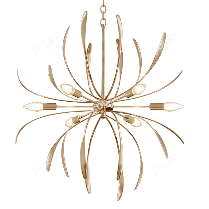 Dazzling Dahlia Chandelier 3D model image 1