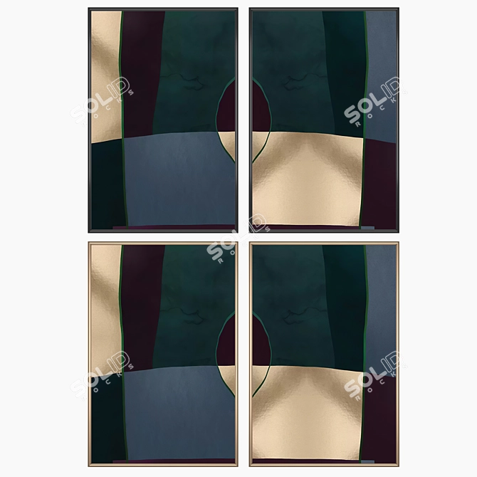 Elegant Wall Art Set: No. 3618 3D model image 2