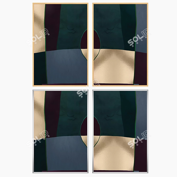 Elegant Wall Art Set: No. 3618 3D model image 3