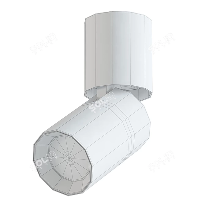 Foldable LED Spot Light 3D model image 2