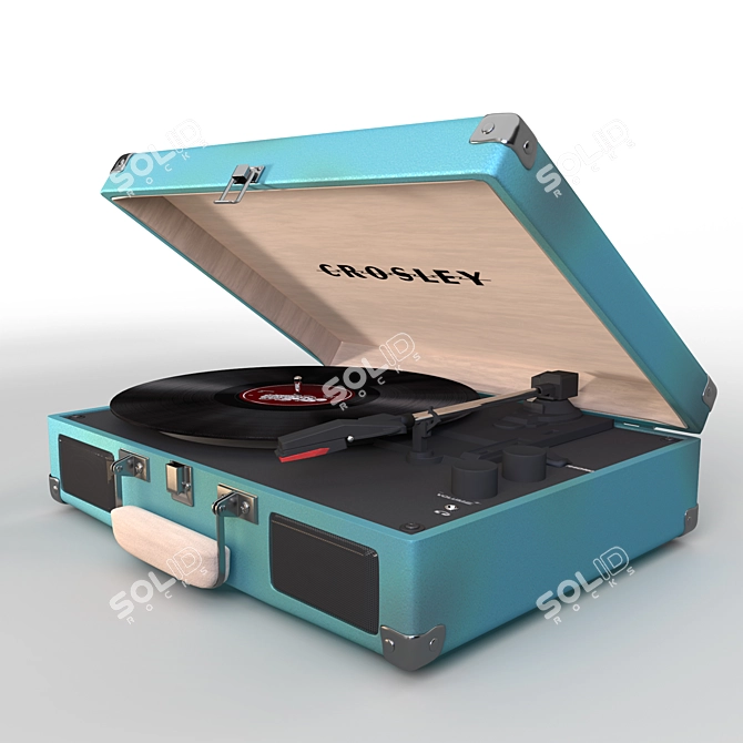 Customizable Vinyl Record Player 3D model image 3