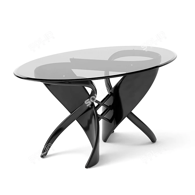 Elegant virtuos S dining set 3D model image 2
