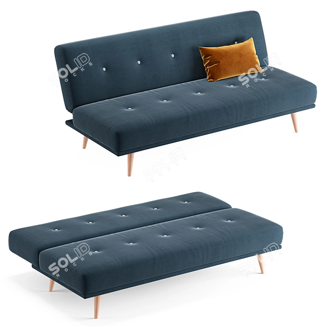 Vias Velvet Sofa Collection 3D model image 3