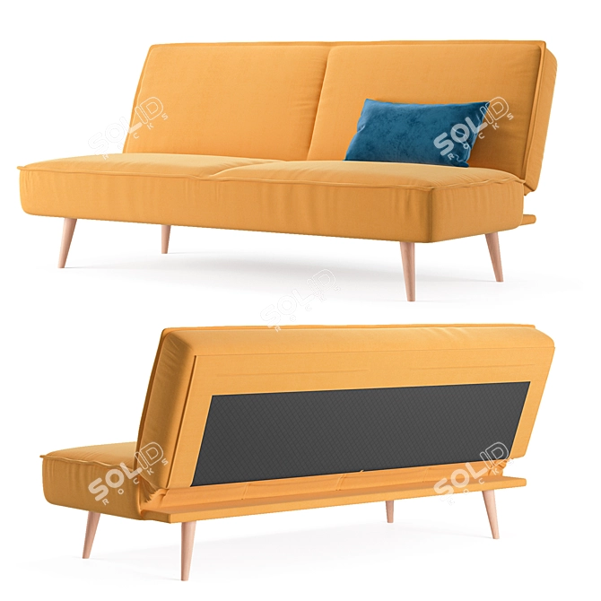 Velvet Divan Sofa by divan.ru 3D model image 5