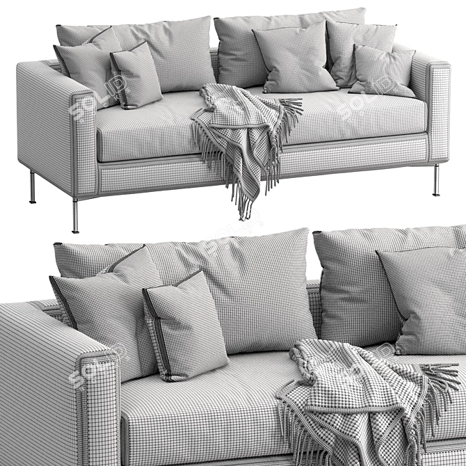 Modern Livingdivani Sofa Box: Stylish and Versatile 3D model image 4