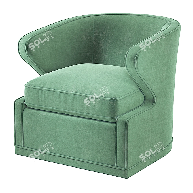 Eichholtz Dorset Velvet Swivel Chair 3D model image 1