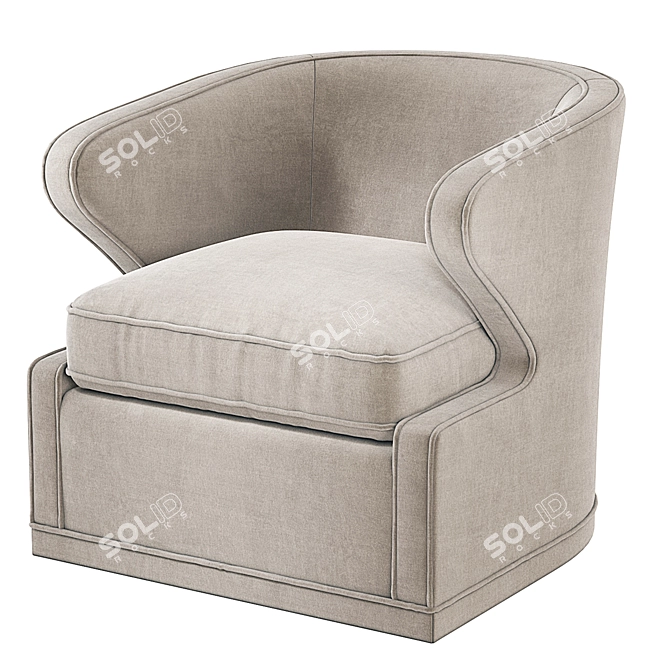 Eichholtz Dorset Velvet Swivel Chair 3D model image 4