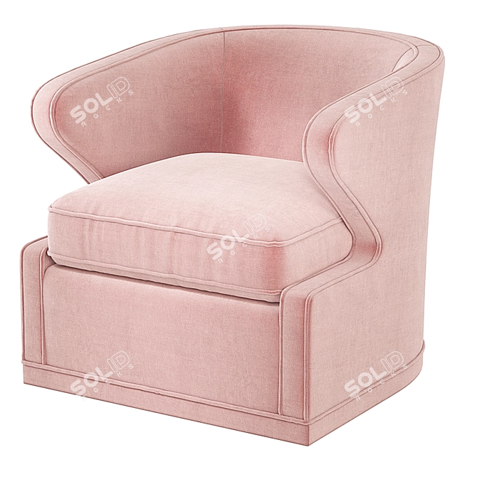 Eichholtz Dorset Velvet Swivel Chair 3D model image 6