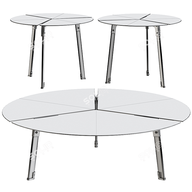 Elegance in Steel: PLACAS TABLE 3D model image 5