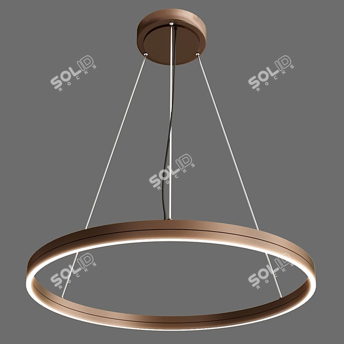 Modern Berliner Ring Pendant Light 3D model image 2