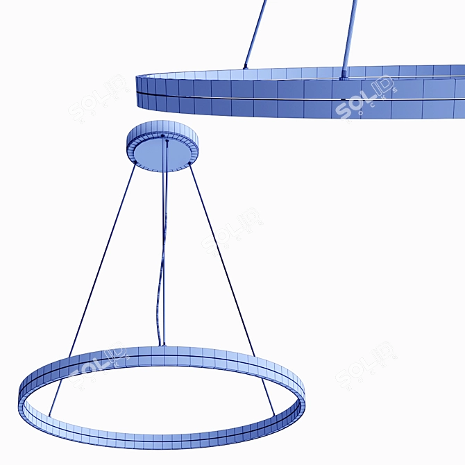 Modern Berliner Ring Pendant Light 3D model image 4