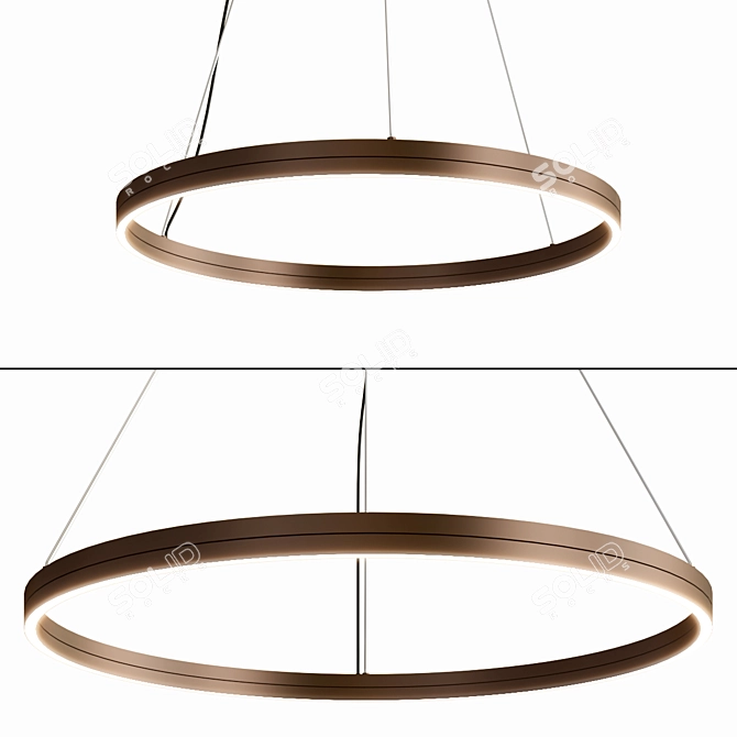 Modern Berliner Ring Pendant Light 3D model image 5