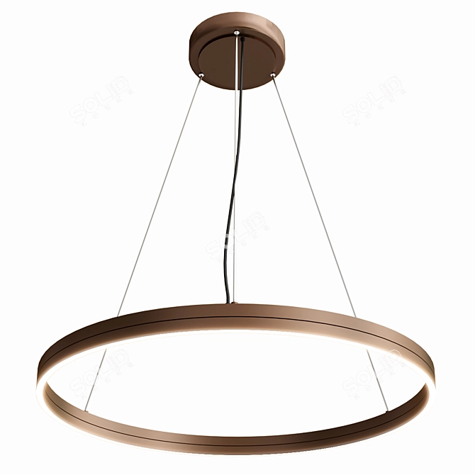 Modern Berliner Ring Pendant Light 3D model image 9