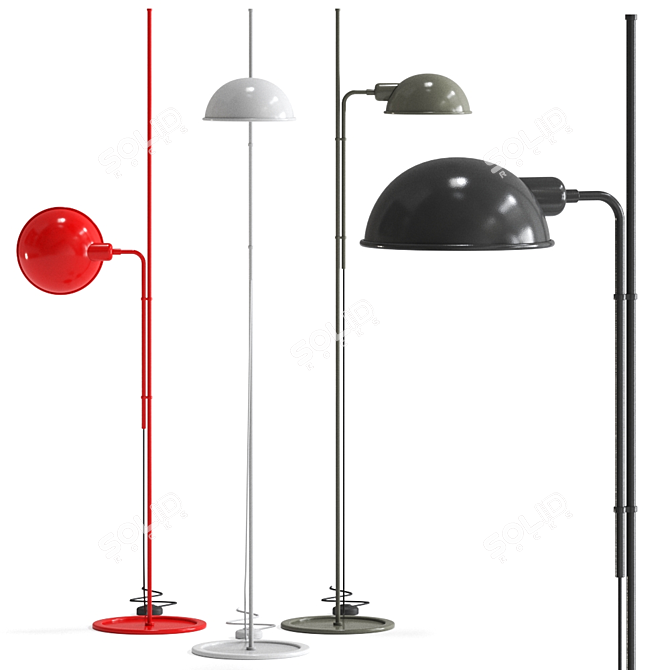 Sleek Marset Funiculi Floor Lamp 3D model image 1