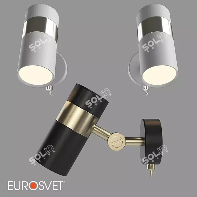 OM Wall Lamp Eurosvet: Stylish Industrial Loft Design 3D model image 1